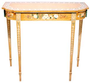 satinwood console table